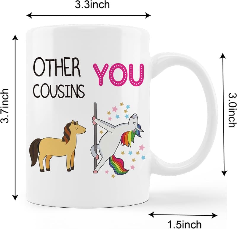 Cousin Birthday Gift - 11oz Coffee Mug for Men & Women