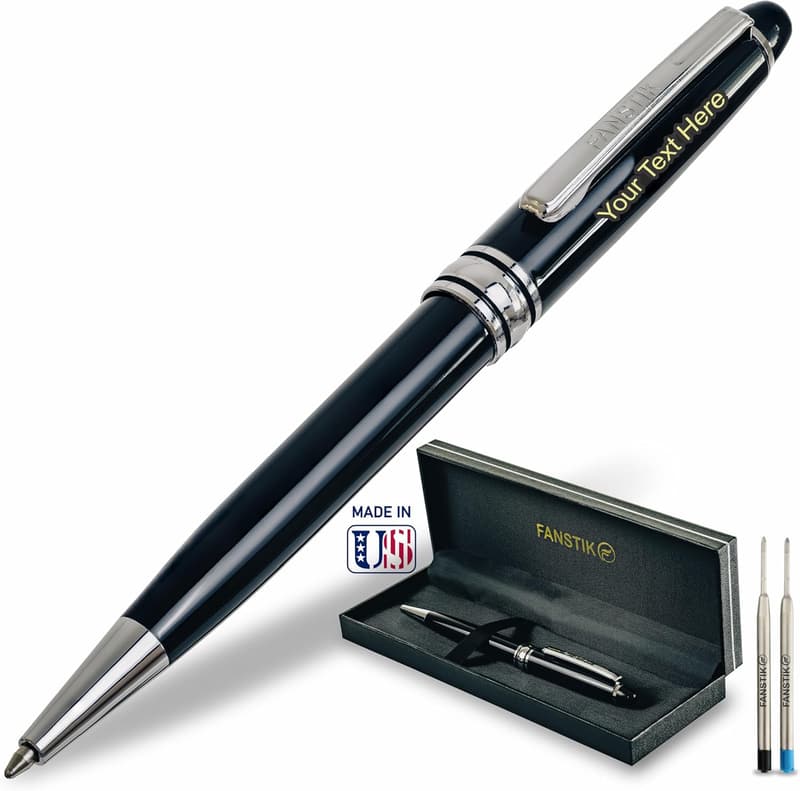 Personalized Luxury Ballpoint Pens for Men and Women, Stainless Steel