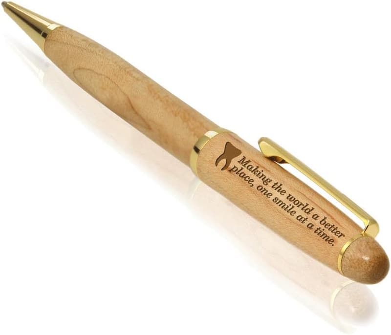 Engraved Wood Pen for Dental Professionals