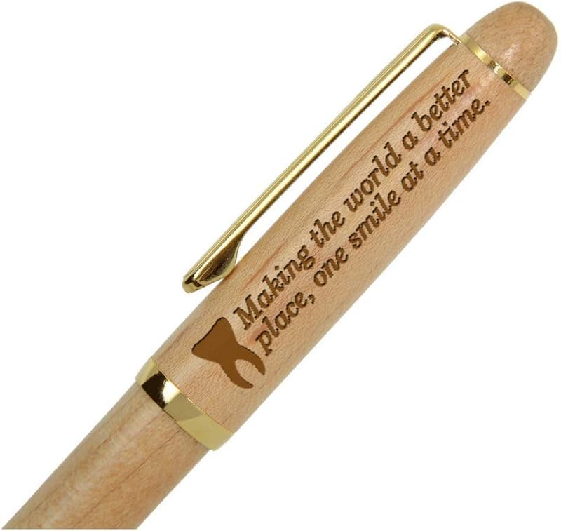 Engraved Wood Pen for Dental Professionals