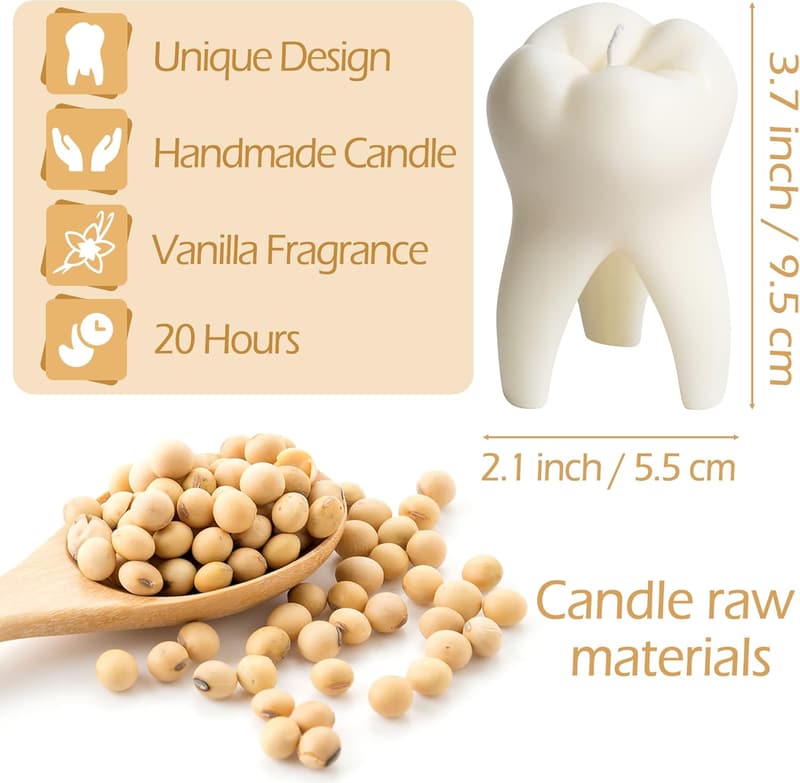 Vanilla Scented Soy Wax Candle for Dental Office Decor