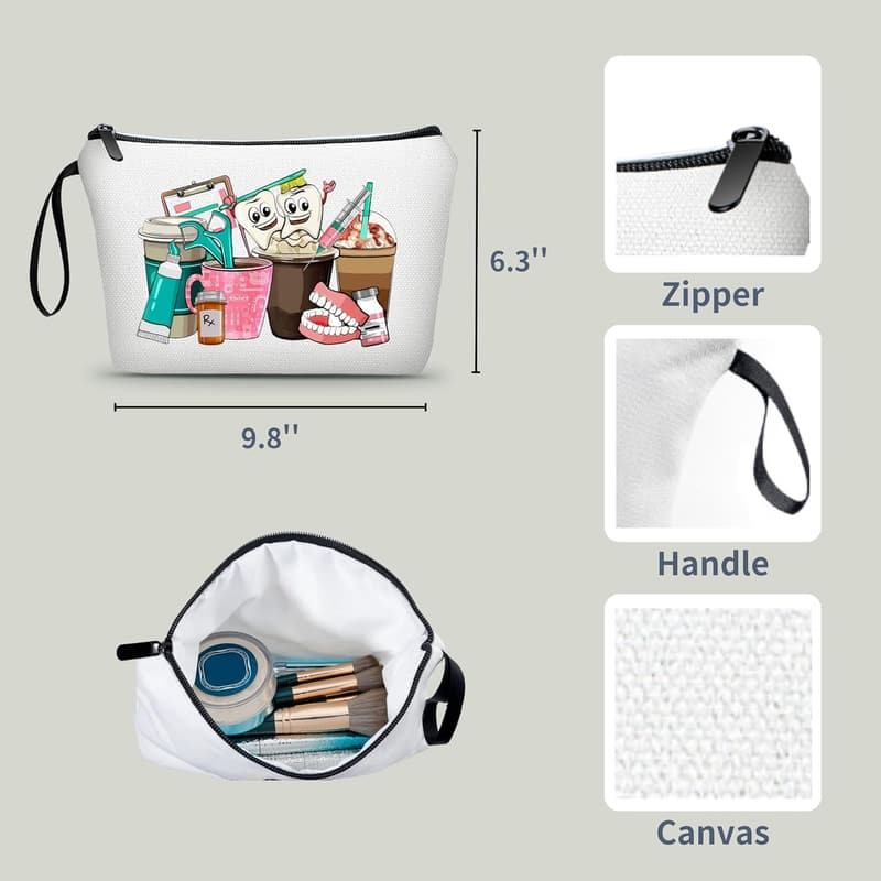 Travel Cosmetic Bag for Dental Hygienists & Assistants