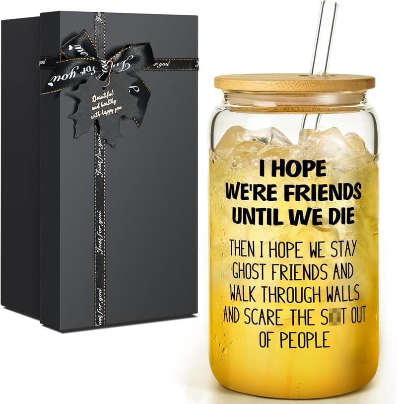 Personalized 16oz Drinking Glass - Unique Gift for Friends