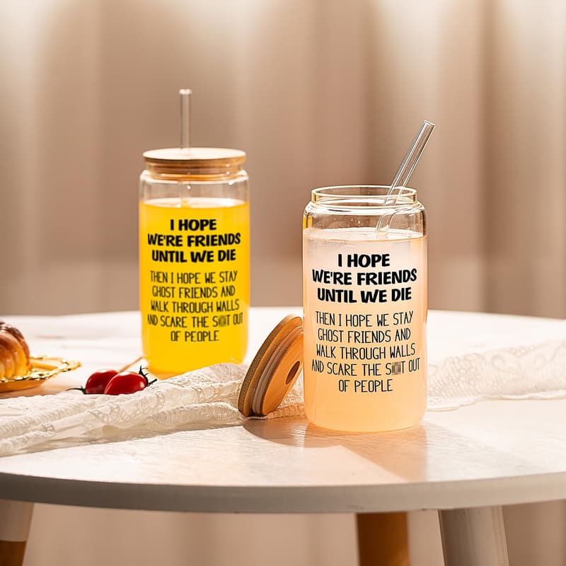 Personalized 16oz Drinking Glass - Unique Gift for Friends