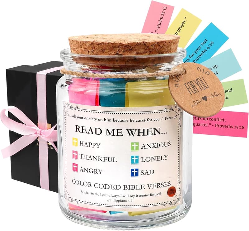 Personalized Bible Verse Jar for Women - Christian Birthday Gift