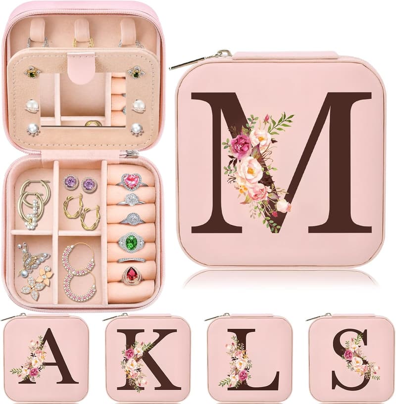 Personalized Travel Jewelry Case for Women’s Birthday Gift