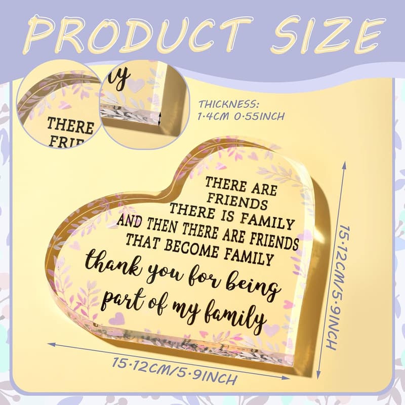 Birthday Friendship Acrylic Plaque for Women and Girls