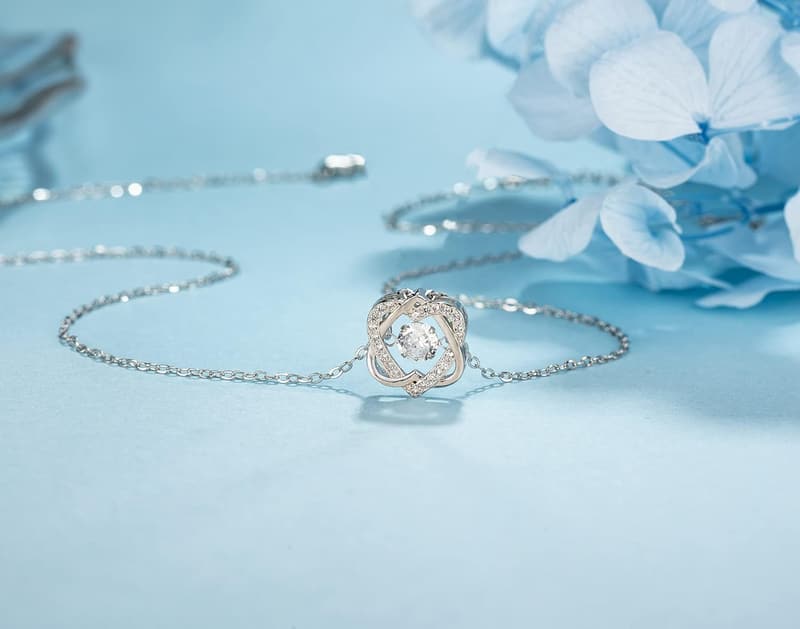 2025 Graduation Gift: Sterling Silver Interlocking Infinity Necklace