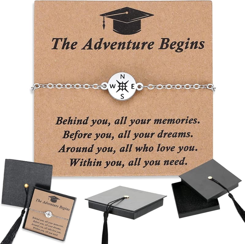 Graduation Gift Adjustable Bracelet with Quote Cards