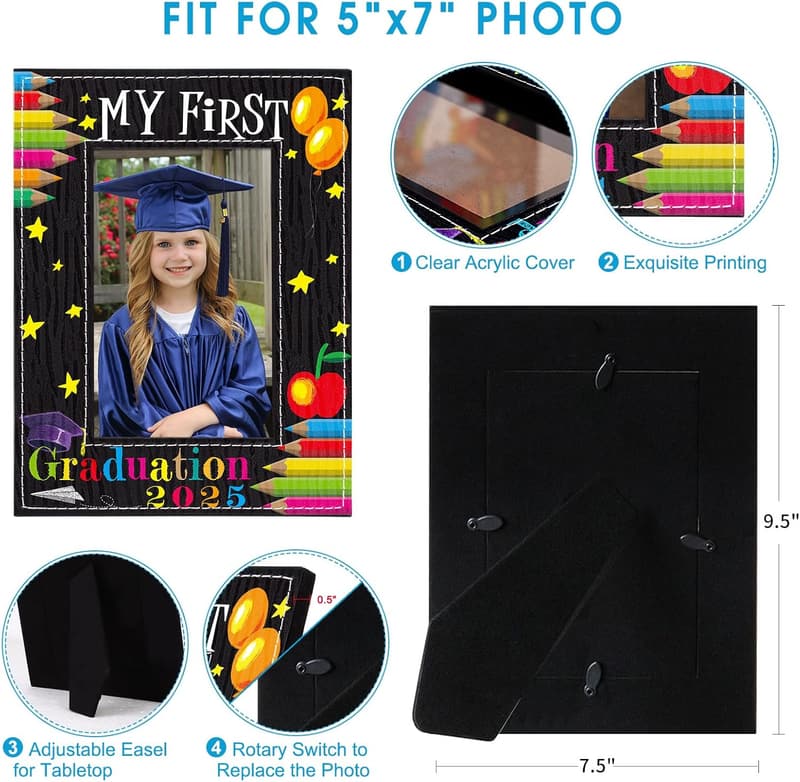 2025 Preschool Graduation Frame - Personalized 5x7 Photo Gift