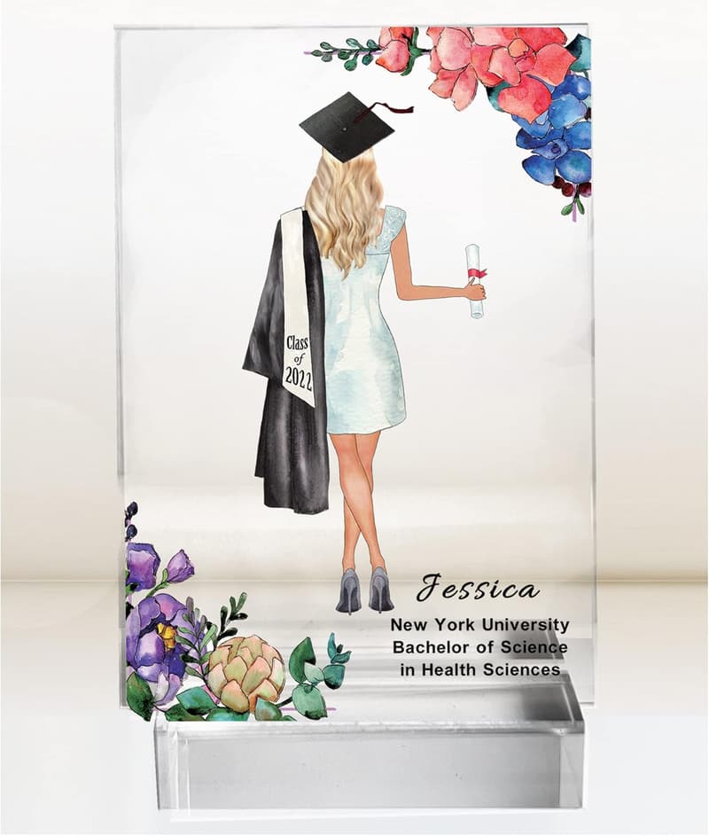 Personalized Graduation Keepsake Print for Her - 6x8 inch