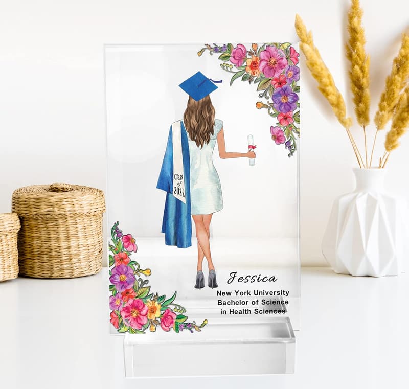 Personalized Graduation Keepsake Print for Her - 6x8 inch
