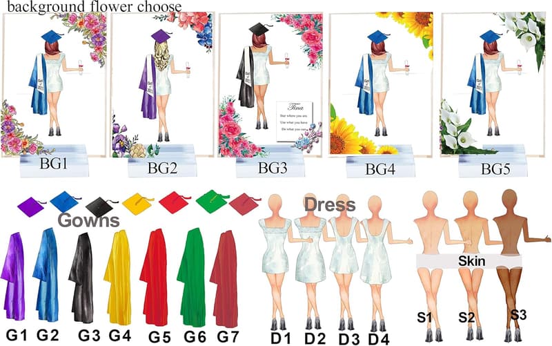 Personalized Graduation Keepsake Print for Her - 6x8 inch