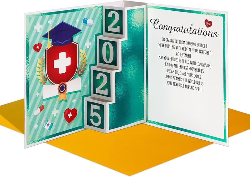 2025 Nurse Graduation Thank You Card with Envelope