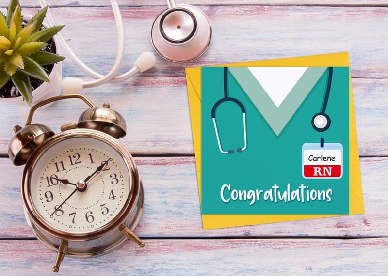 2025 Nurse Graduation Thank You Card with Envelope
