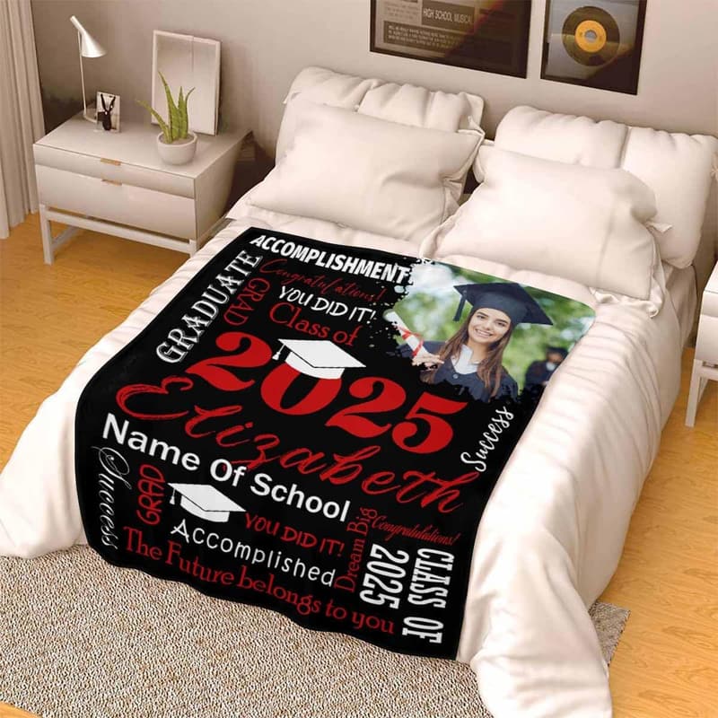 Personalized Graduation Blanket for Class of 2025