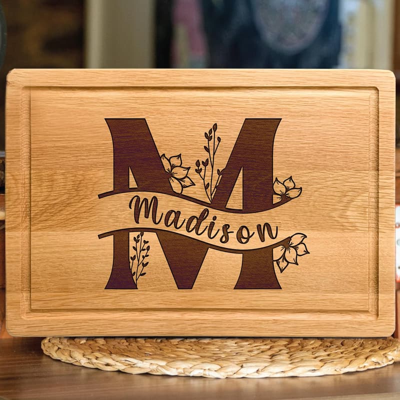 Personalized Cutting Board for Mother's Day - Monogrammed Gift