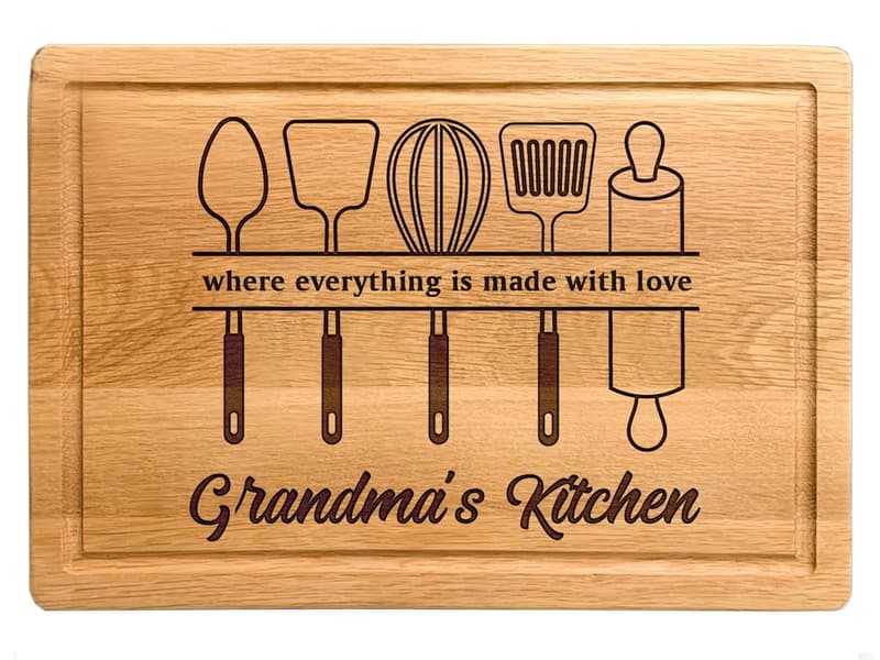 Personalized Cutting Board for Mom - Custom Engraved Gift