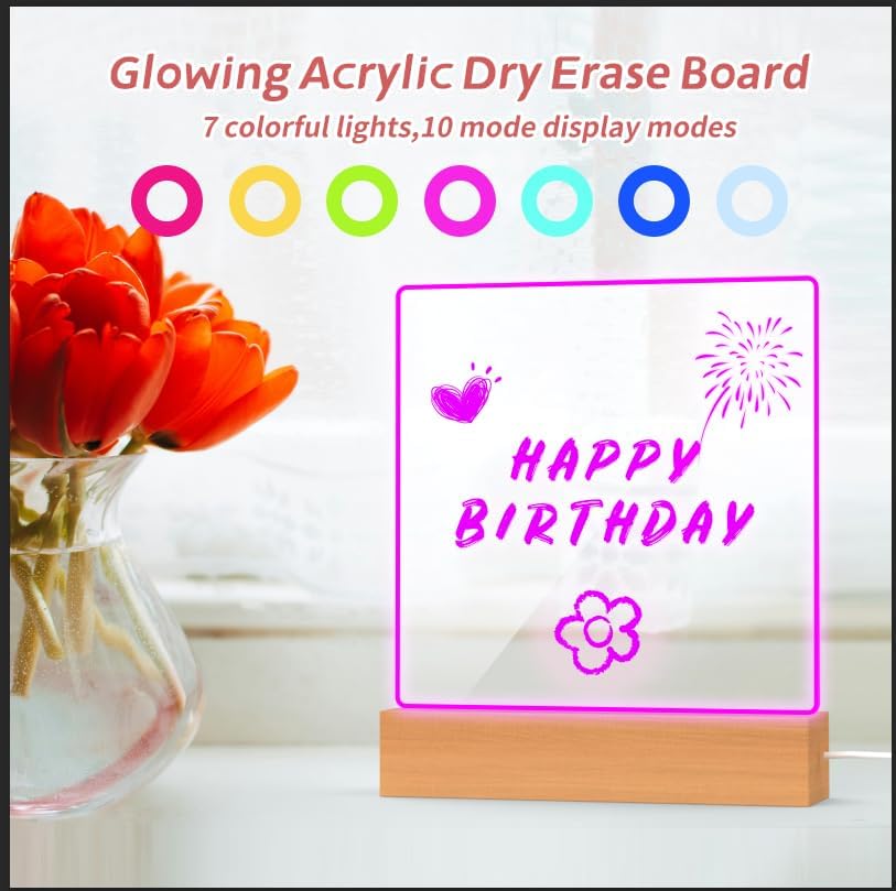 Personalized DIY Night Light Message Board for Mother's Day Gift