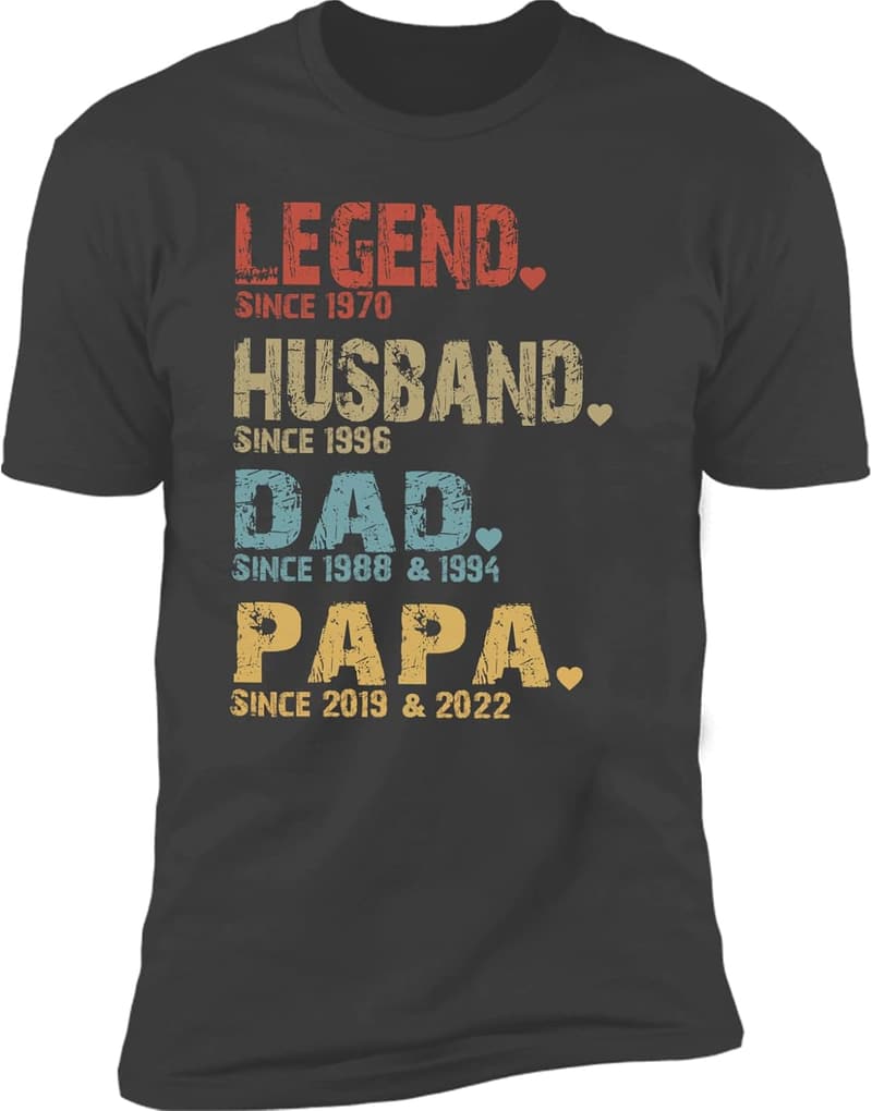 Personalized Legend Grandpa T-Shirt for Father's Day