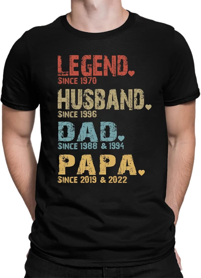 Personalized Legend Grandpa T-Shirt for Father's Day