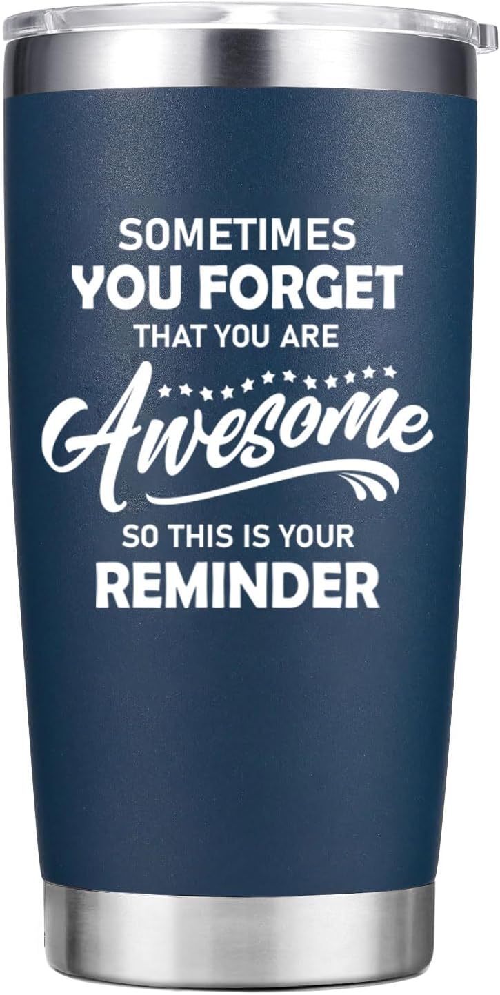 Navy Blue Inspirational Tumbler Cup for Men’s Birthday Gifts