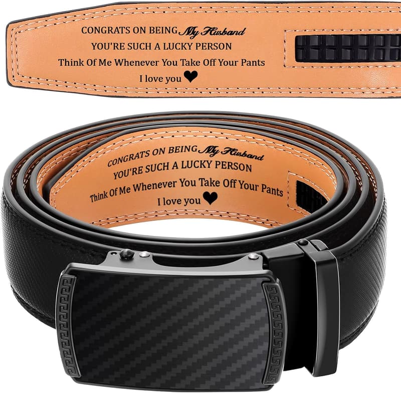 Personalized Leather Belt for Husband - Father's Day Gift