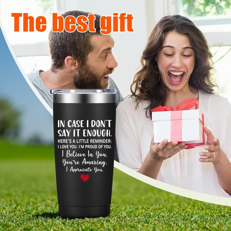 20oz Stainless Steel Tumbler for Couples' Anniversary Gifts