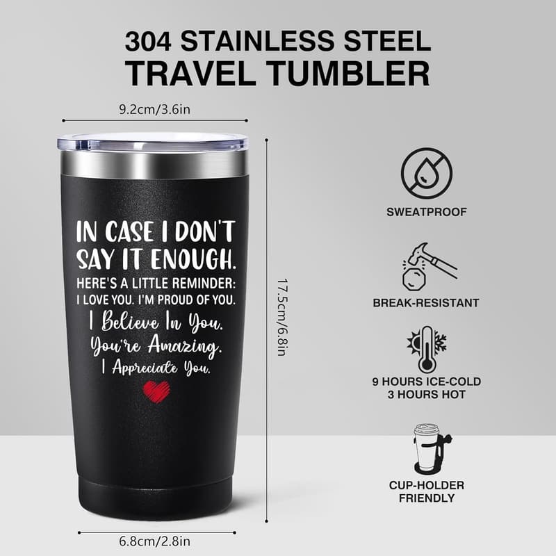 20oz Stainless Steel Tumbler for Couples' Anniversary Gifts