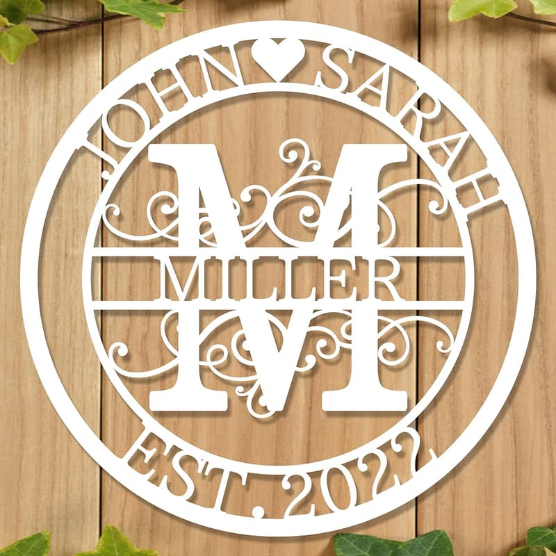 Personalized Metal Sign - Custom Outdoor Wall Art for Couples