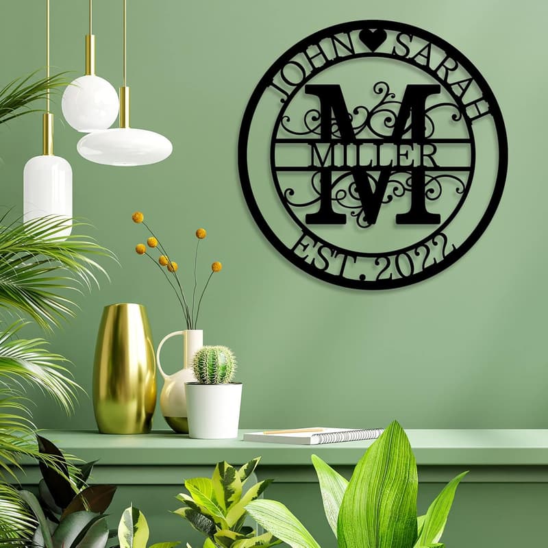 Personalized Metal Sign - Custom Outdoor Wall Art for Couples