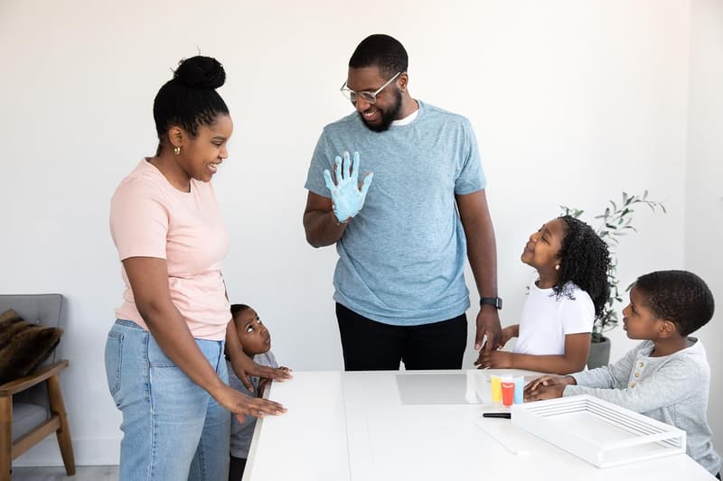Family Handprint Frame Keepsake for New Parents - DIY Decor