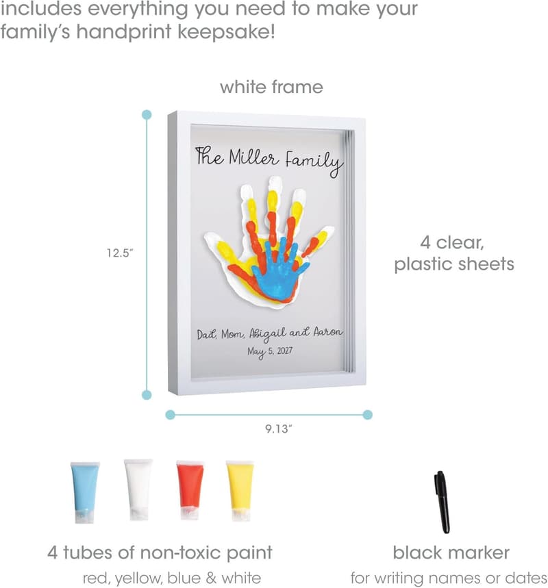 Family Handprint Frame Keepsake for New Parents - DIY Decor