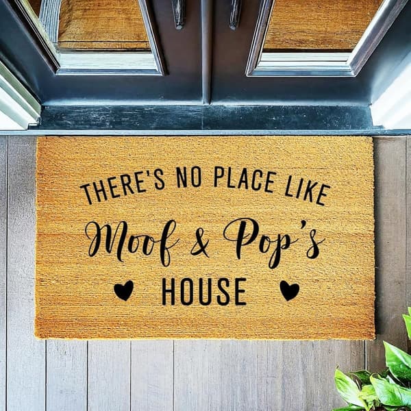 Personalized Coconut Coir Doormat for Grandparents' House