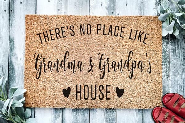 Personalized Coconut Coir Doormat for Grandparents' House