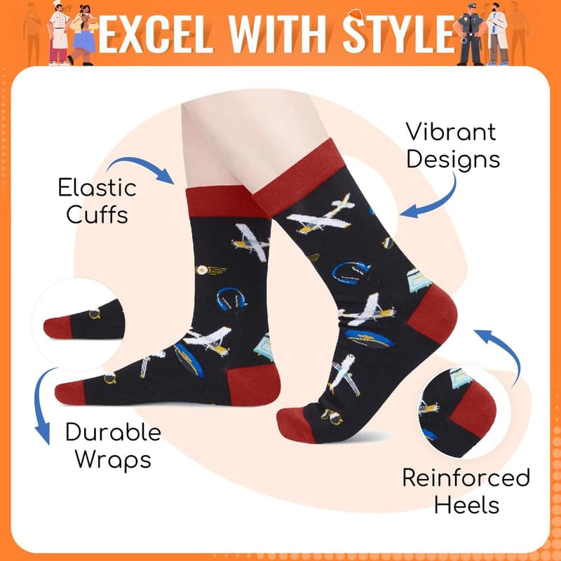 Baker & Accountant Socks Set for Men and Women