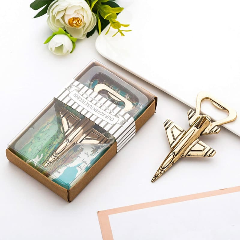 Aviation-Themed Jet Plane Bottle Opener in Gift Box