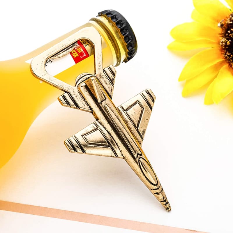 Aviation-Themed Jet Plane Bottle Opener in Gift Box