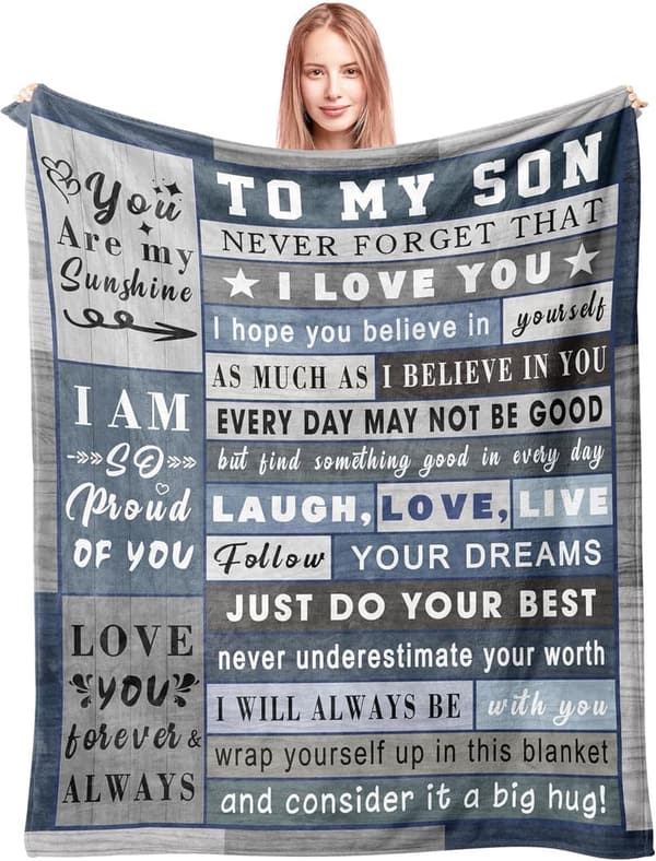 Fathers Day Ultra Soft Plush Blanket for Son