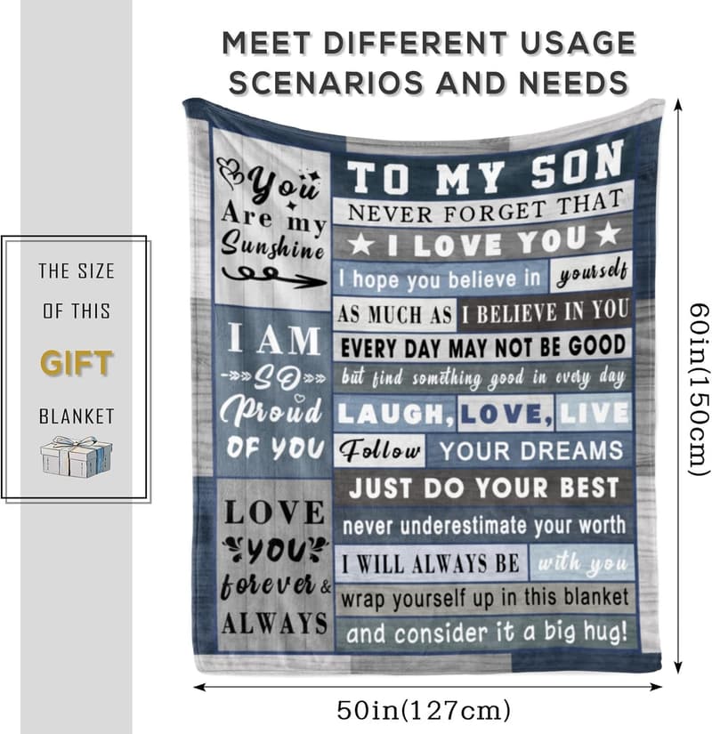 Fathers Day Ultra Soft Plush Blanket for Son