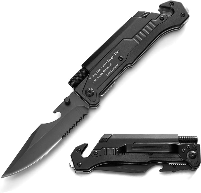 Personalized Engraved Folding Knife for Son's Birthday