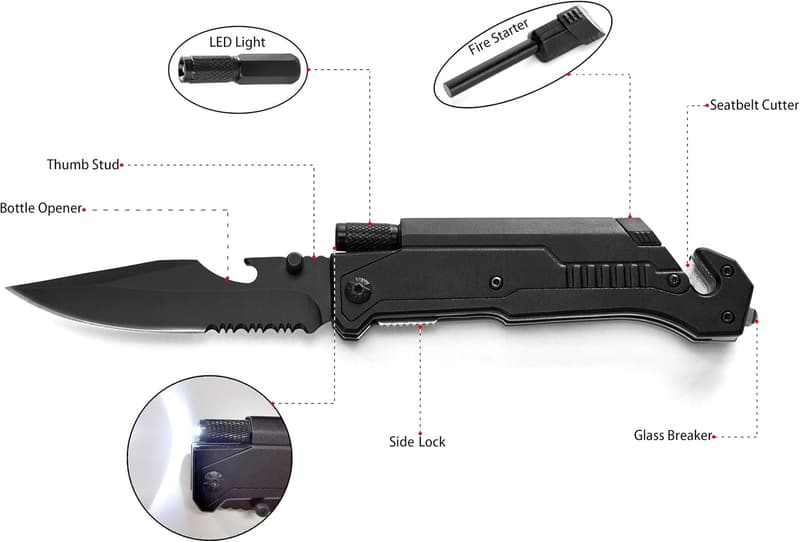 Personalized Engraved Folding Knife for Son's Birthday
