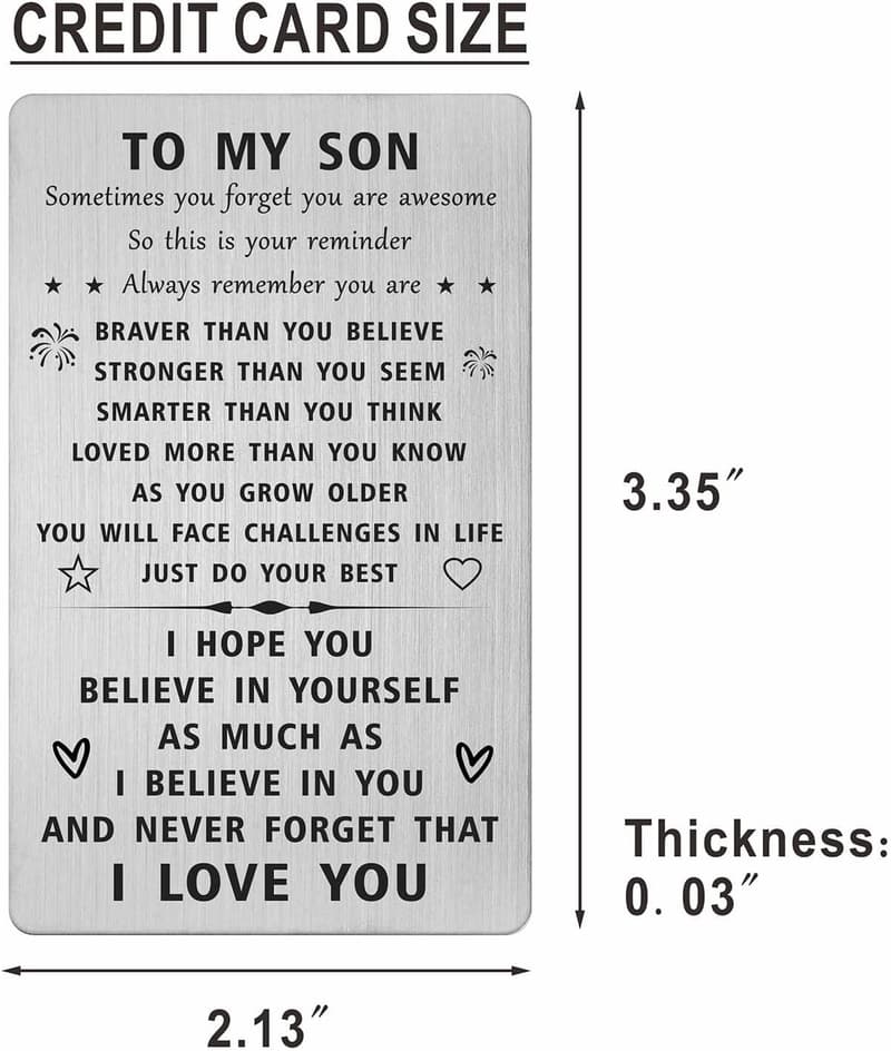 Inspirational Birthday & Graduation Card for Son