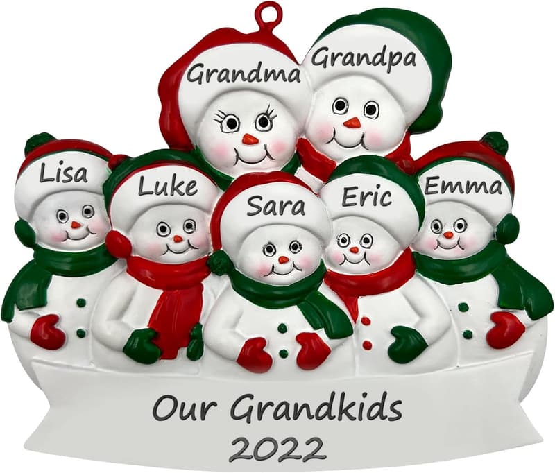 Personalized Christmas Ornament for Grandparents and Grandkids