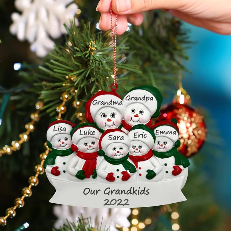 Personalized Christmas Ornament for Grandparents and Grandkids