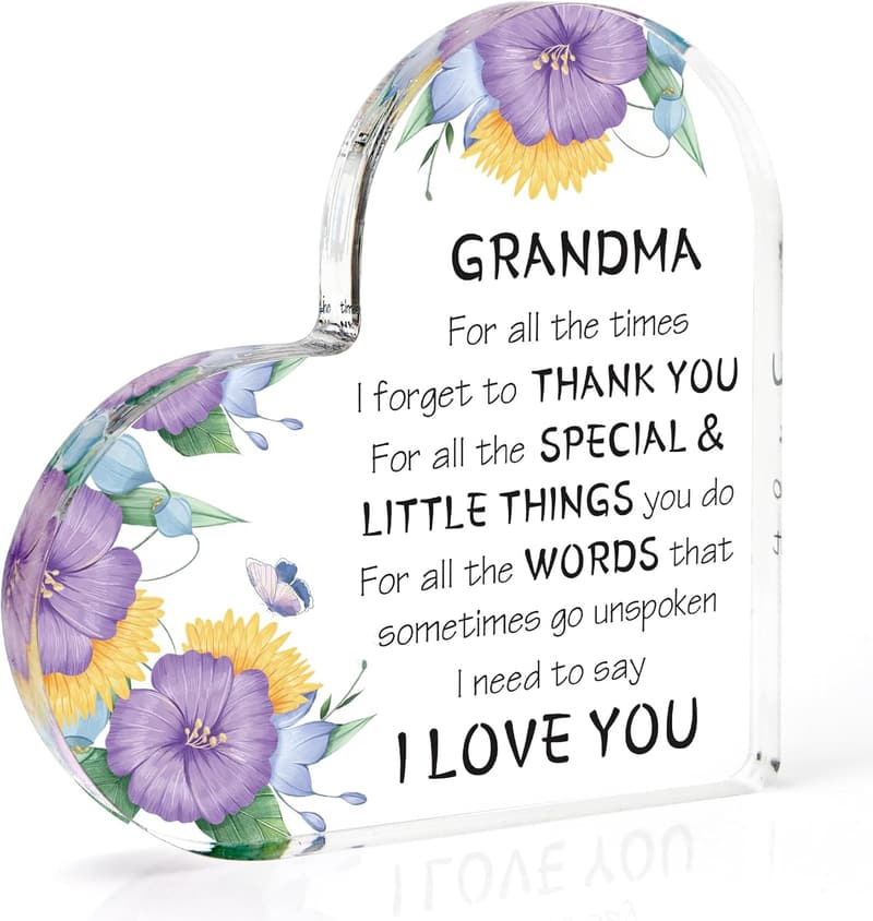 Acrylic Desk Decor for Grandma's Birthday or Holiday Gifts