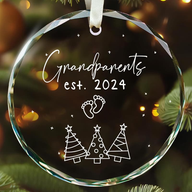 2024 Announcement Ornament for New Grandparents