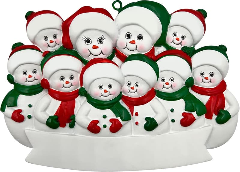 Personalized Grandparents Ornament with 8 Grandkids