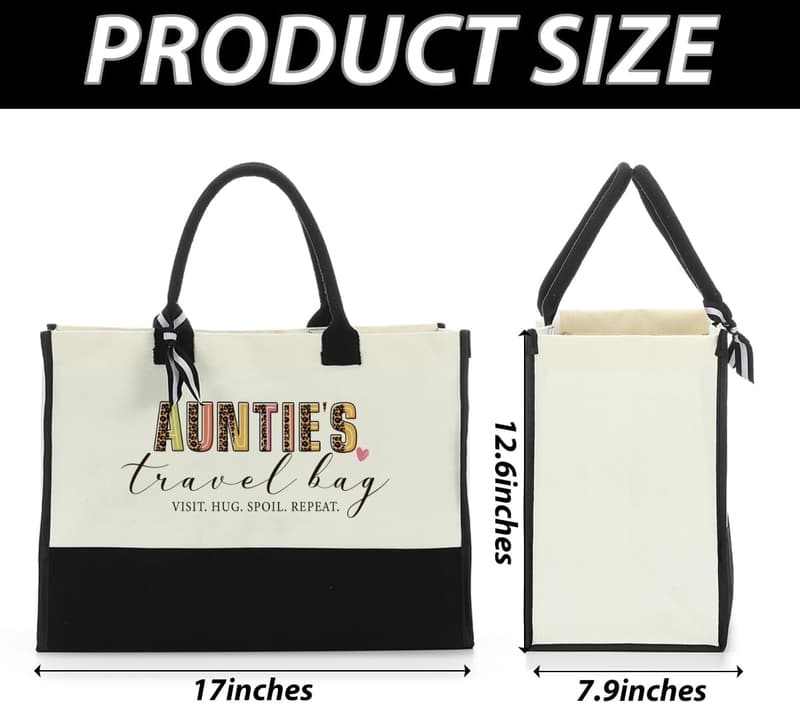 Mother's Day Canvas Tote Bag for Women, Grandma, Mom, Aunt