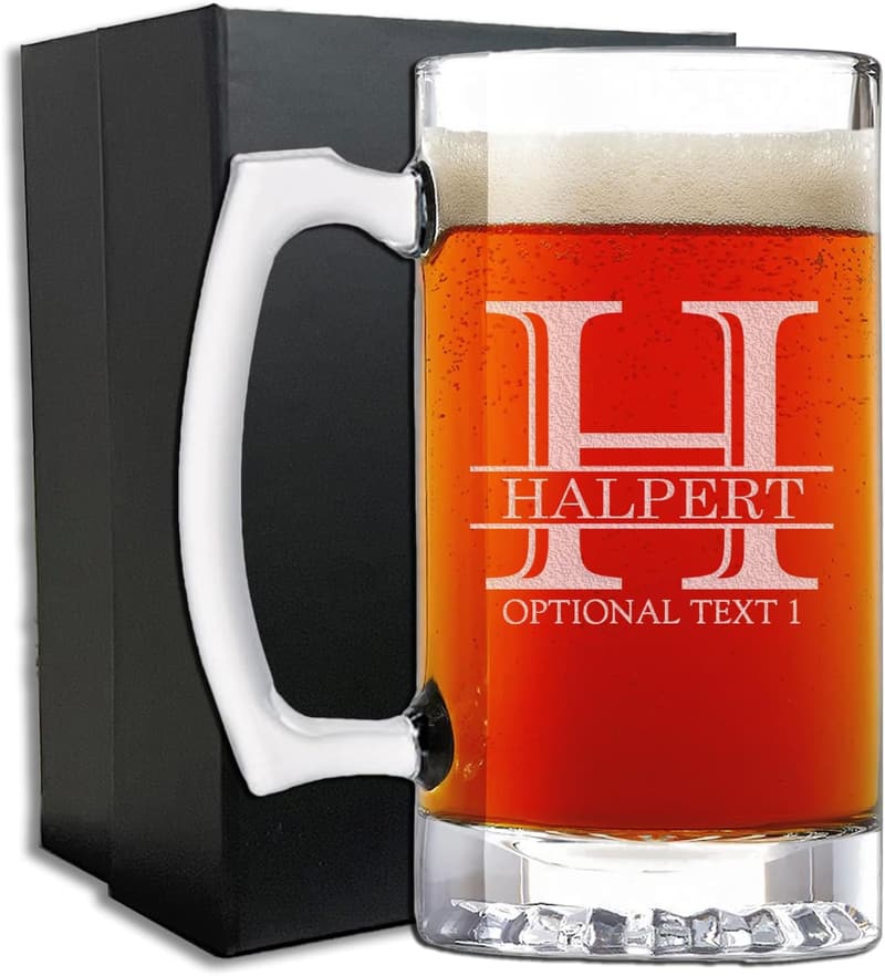 Personalized 25oz Beer Mug for Father's Day - Custom Engraving